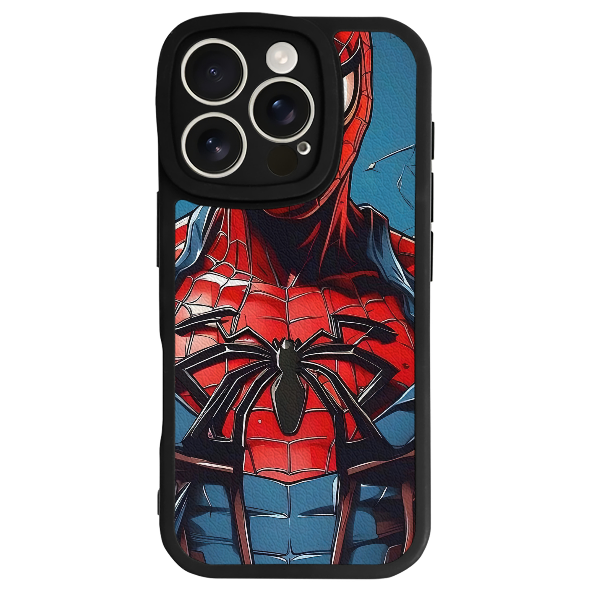 Spider Man スパイダーマン 【iPhone 16シリーズ対応】シリコンスマホケース（レザー調） 材質：シリコン